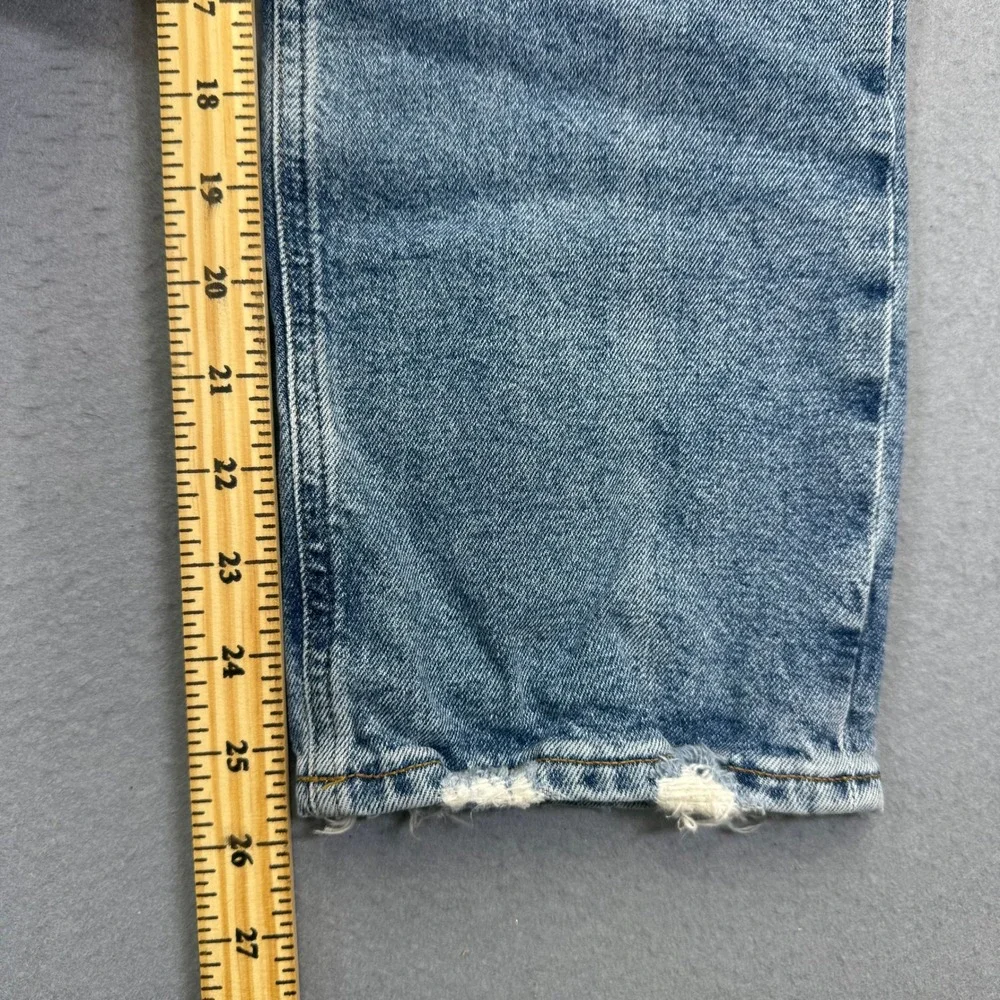 Citizens of Humanity Jolene High Rise Straight Leg Jeans Blue Size 30 Distressed